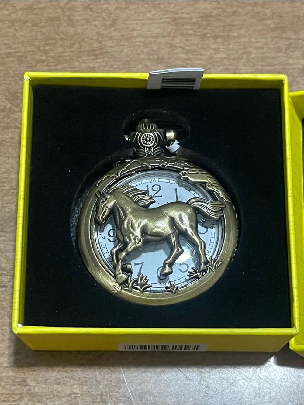 Invicta Brass-Tone Horse Pocket Watch Necklace